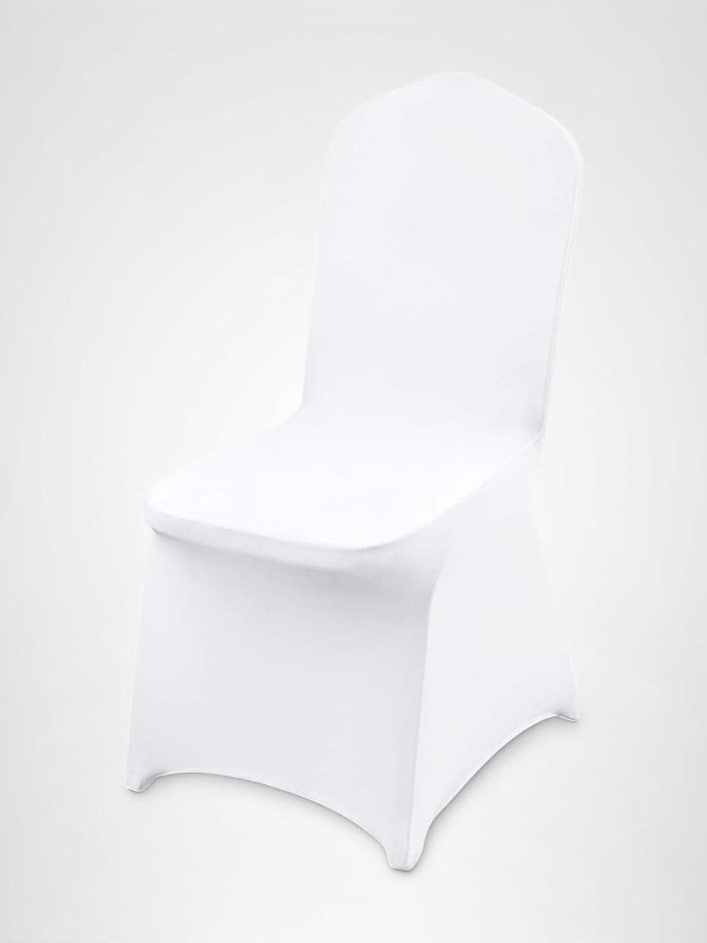100 Pcs White Chair Covers Polyester Spandex Chair Cover Stretch Slipcovers for